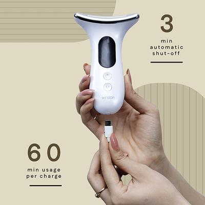 Winston Rechargeable Skin Lifting Device with 3-Color LED Therapy and Vibrational Modes 250 gm - Massagers