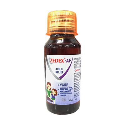 ZEDEX AF Delicious Orange Flavour Syrup 60ml - Cough And Cold-Cou