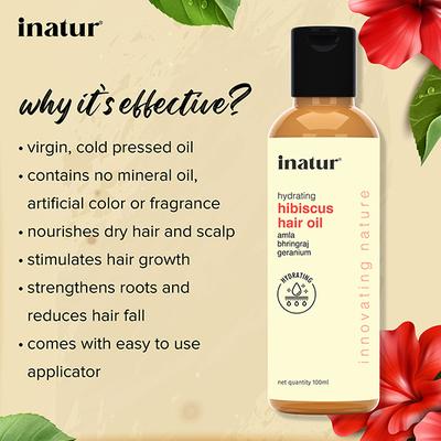 Inatur Hair Oil - Hibiscus 100ml - Hair Oils