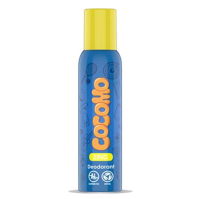 Cocomo Zing Deodorant For Boys With Aloe Vera and Dragon Fruit Natural and Safe Deodorant for Tweens and Teens 150 ml - Deodorants/Roll-Ons