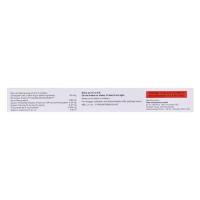 Dargen 40mcg Injection(Pfs) 0.4ml - Haematopoiesis-Hae