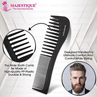 Majestique Compact Styling Comb Detangler Comb, For Curly Hair, Long Hair, Wet Hair Comb For Detangling Comb 1's - Multi-Stylers