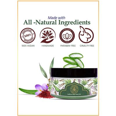 Luxuriate 100% Pure Natural Organic Aloe Vera Saffron Strands Gel 100 gm - Skin-Treatment