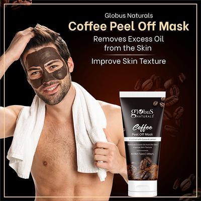 Globus Naturals Brightening & Anti Acne Peel Off Mask Combo for Men 100gm each 1's - Masks & Peels