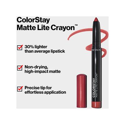 Revlon Colorstay Matte Lite Crayon She's Fly 1.4 gm - Lip Crayons
