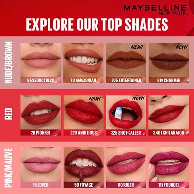 Maybelline New York Super Stay Matte Ink Liquid Lipstick, 25 Heroine 5 ml - Lipsticks