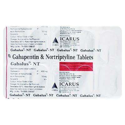 Gabalus NT Tablet 10'S - Neuropathic Pain-Dru