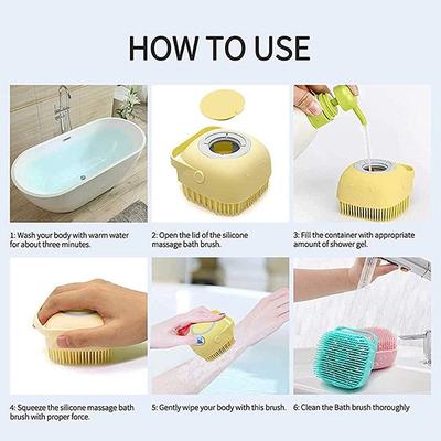 Bronson Professional Silicone Bath Brush Shower Scrubber 1's - Scrubs & Exfoliants