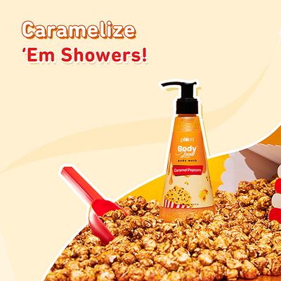Plum BodyLovin' Caramel Popcorn Body Wash - Caramel Popcorn Fragrance 240 ml - Shower Gels & Body Wash