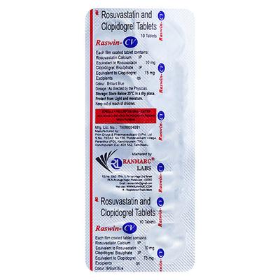 RASWIN CV 10mg Tablet 10's - High Cholesterol-Dys
