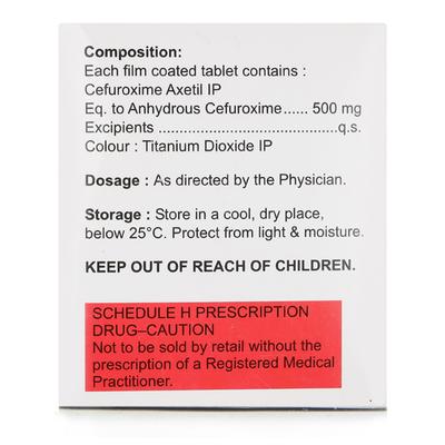 Augxetil 500mg Tablet 10'S - Bacterial Infections-Cep