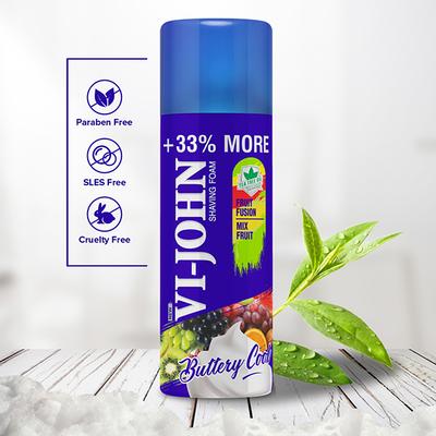 Vi-John Shaving Foam - Fruit Fusion Mix Fruit - Pack of 2 x 400 gm - Shaving Foams
