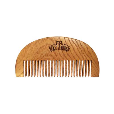 Man Arden Pure Neem Wooden Beard Comb with Leather Pouch 1's - Beard Comb