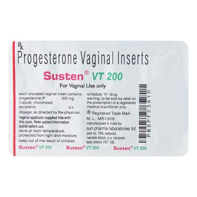 Susten VT 200mg Tablet 10'S - Hormonal Therapy-Oes