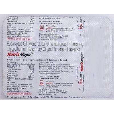 Hatric Vapo Capsule 10'S - Nasal Congestion-Nas