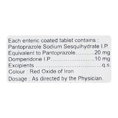 PANTEK D Tablet 10's - Ulcer/Reflux/Flatulence-Aaa