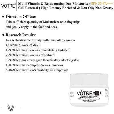 Votre Multi Vitamin & Rejuvenating SPF 35 PA++ Day Moisturiser 50 gm - Face Moisturizers