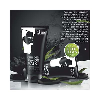 Qraamen Activated Charcoal Peel Off Mask For Men 100 gm - Masks & Peels