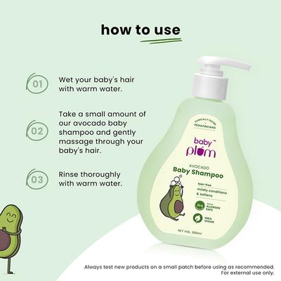 Baby Plum Avocado Baby Shampoo 200 ml - Baby Shampoo