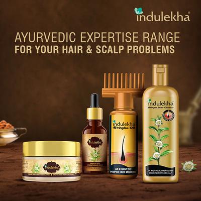 Indulekha Bringha Oil, Reduces Hair Fall and Grows New Hair, 100% Ayurvedic Oil 100 ml - Hair Oils