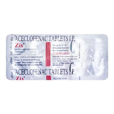 ZIX 100mg Tablet 10'S - Pain relief-Nsa