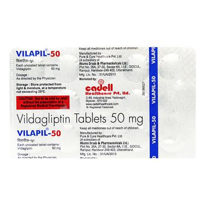 VILAPIL 50mg Tablet 15's - Diabetes-Ant