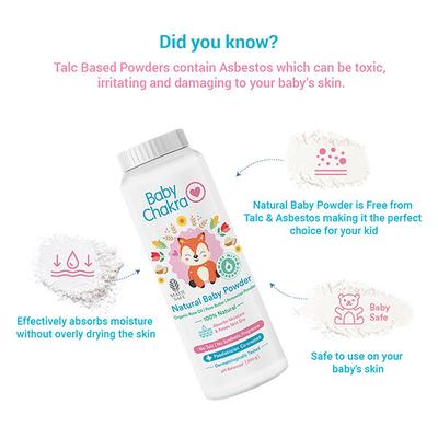 BabyChakra Natural Baby Powder 200 gm - Baby Powder
