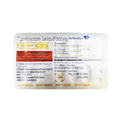 KEPPRA 500mg Tablet 14's - Epilepsy/Convulsion-Ant