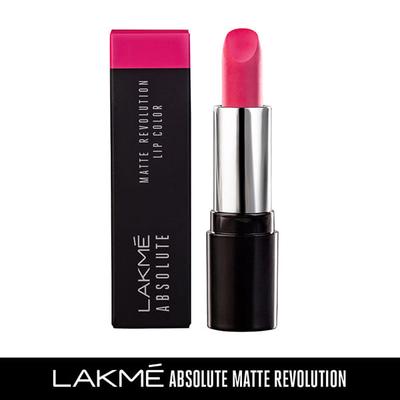 Lakme Absolute Matte Revolution Lip Color 203 Shocking Pink 3.5 Gm - Lipsticks