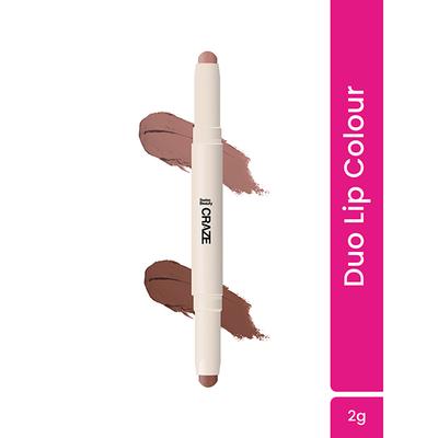 Swiss Beauty Craze Duo Lip Colour Choco Spice 2 gm - Lipsticks