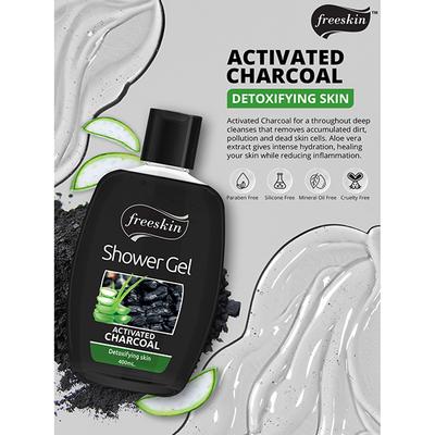 Freeskin Charcoal Shower Gel 400 ml - Shower Gels & Body Wash