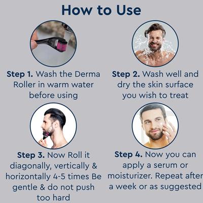 Gubb Derma Roller - Pink 540 Needles 0.5mm 1's - Derma Rollers