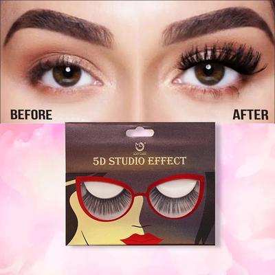 Matt Look 5D Studio Effect Luxury Eyelashes Collection with Strong Adhesive, 01 Wing Woman 1's - Eyelashes