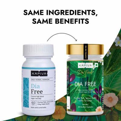 Kapiva Dia Free Capsules 60's - Diabetes Care (Ayush)