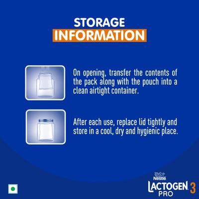 Nestle LACTOGEN PRO 3 Follow Up Formula with Whey Protein, Iron, Vitamin A, C & D (After 12 Months Upto 18 Months) Powder 400 g - Baby And Infant Supplements