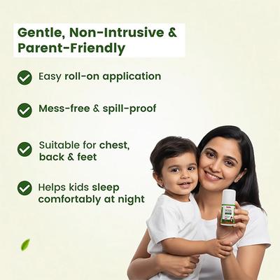 Baby Organo Ayurvedic Eucalyptus Oil Natural Cold Relief Roll-on 40 ml - Balms & Rubs