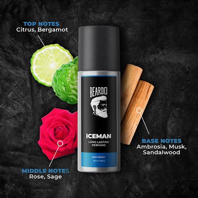 Beardo Iceman 150ml, Darkside 150ml and Spy 120ml Perfume Body Spray Combo for Men 1's - Men Deodorants/Roll-Ons
