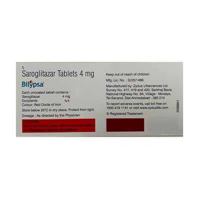 BILYPSA 4mg Tablet 10's - Diabetes-Ant