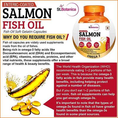 St.Botanica Enteric Coated Salmon Fish Oil Omega 3 Softgel 60's - Omega Fish Oil Fatty Acids