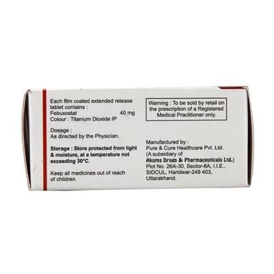 Fexanto ER 40mg Tablet 10'S - Gout