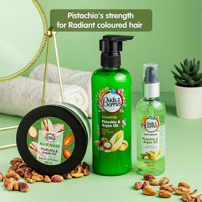 Buds & Berries Pistachio and Argan Oil Hair Masks & Packs Jar 200 ml - Hair Masks & Packs