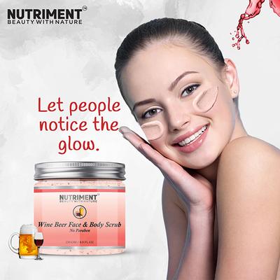 Nutriment Wine and Beer Scrub All Skin Type 250 gm - Scrubs & Exfoliants