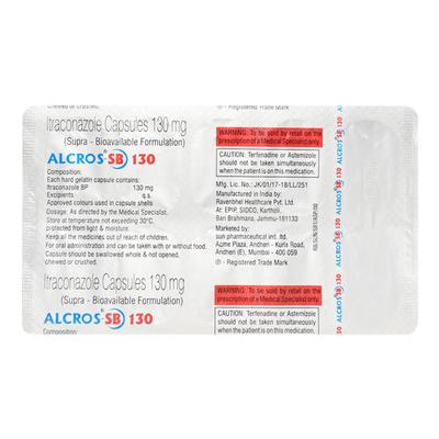 ALCROS SB 130 Capsule 10's - Fungal Infections-Anf