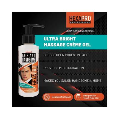 Fair And Handsome Hexapro Professional Ultra Bright Massage Creamgel 120 gm - Lotions & Creams