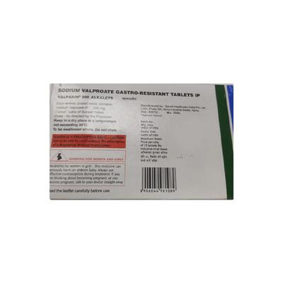 VALPARIN ALKALETS 200 Tablet 15's - Epilepsy/Convulsion-Ant
