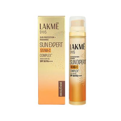 Lakme 5% Niacinamide and VIT C water-light Sunscreen gel SPF 50 Pa++++ for Oily Skin 2X Glow 56 gm - Face Sunscreen