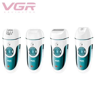 VGR 4in1 Epilator and Shaver for Face Legs Underarms Bikini with Callus Remover for Wet and Dry use 1s 1's - Hair Removal Accessories
