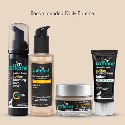 MCaffeine Lightweight Cappuccino Coffee Face Moisturizer with Vitamin E & Almond Milk for All Skin Type 50 ml - Face Moisturizers