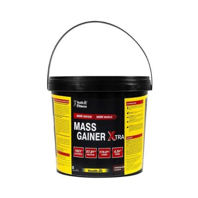 Healthvit Fitness Mass Gainer Xtra with Vitamins and Minerals Chocolate Flavour 5kg / 11.02 lbs 5000 gm - Multi-Vitamins