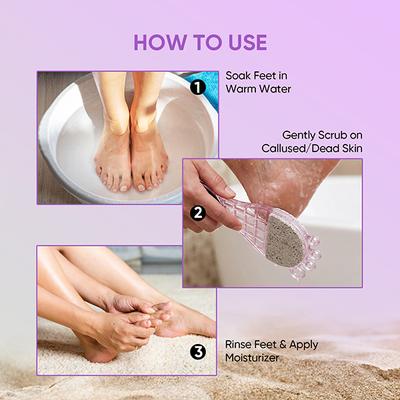 Vega 4-In-1 Pedicure Foot Scrubber For Dead Skin, Callus & Cracked Heels Removal, (Pd-02N) - Manicure & Pedicure Kits